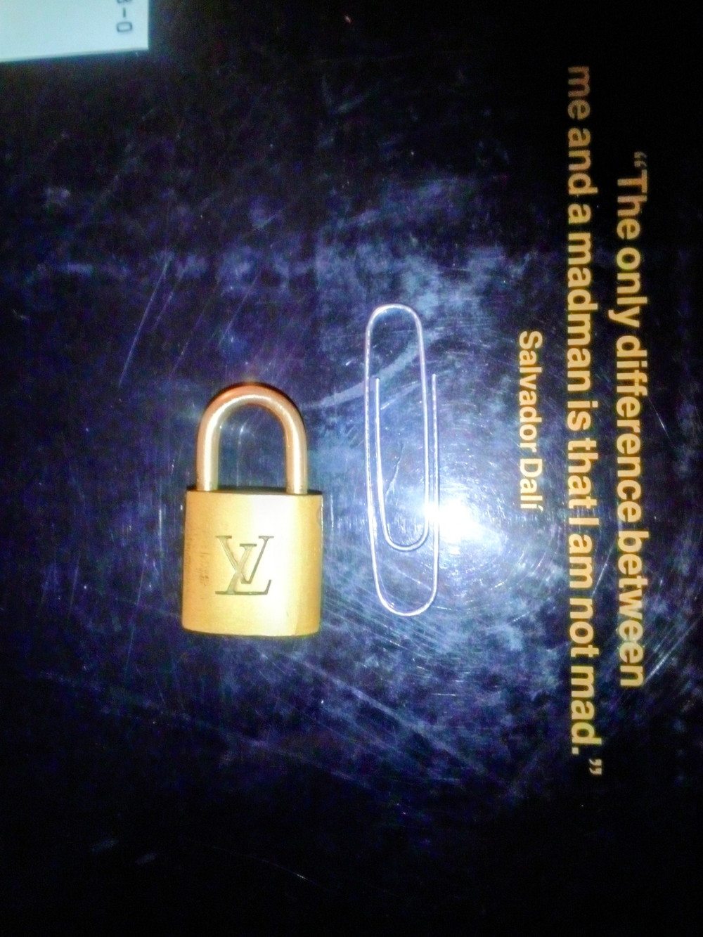 Authentic Louis Vuitton Gold Padlock with LV Logo